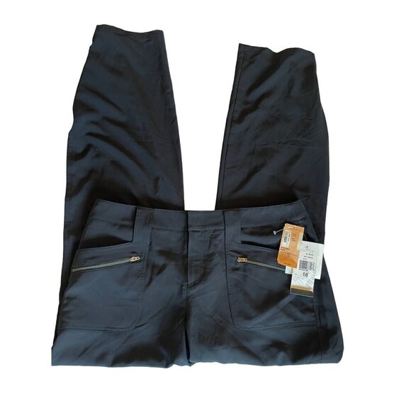 Womyn Black Pants Size 16 Polyester Spandex All About Zips  Made in USA NEW - Picture 3 of 11